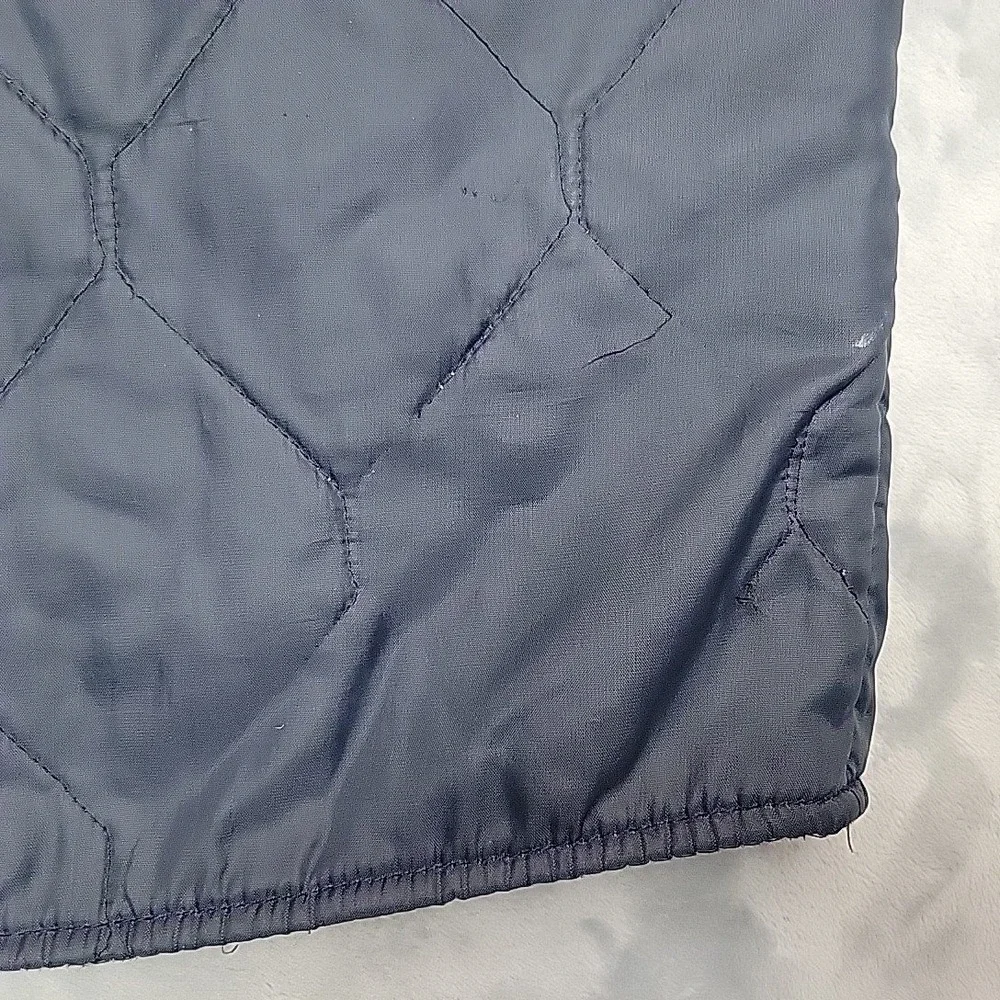 Vintage Wear-Guard  Jacket Mens Medium Navy Blue Quilted Bomber Work Made In USA